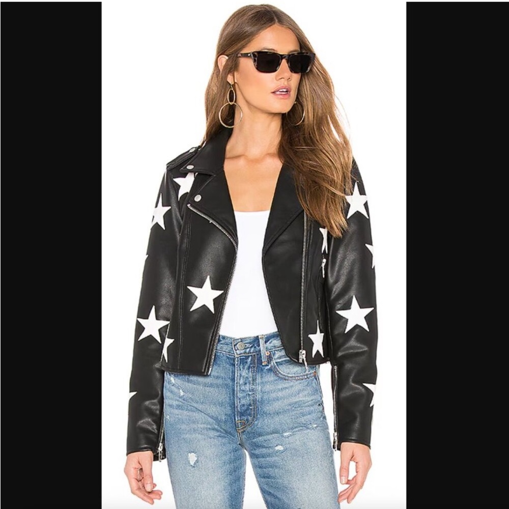 Blank NYC Star Pleather Jacket